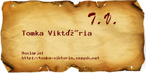 Tomka Viktória névjegykártya